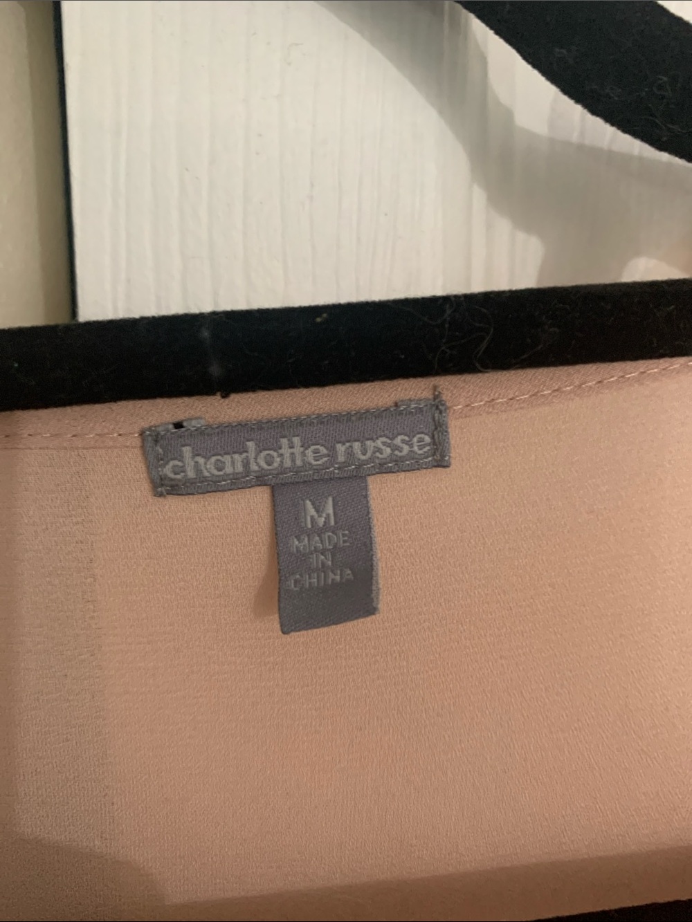 Charlotte Russe Blush Stud-Trim V-Neck Blouse - Picture 3 of 8